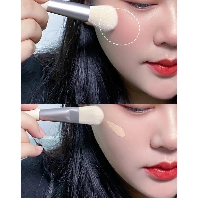 Kit 8 Peças de pincéis de maquiagem - Conjunto com estojo transparente