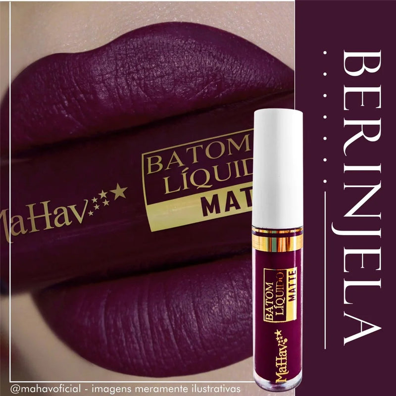 Batom Líquido Matte Mahav Touch Velvety | Alta Pigmentação e Toque Aveludado 💄