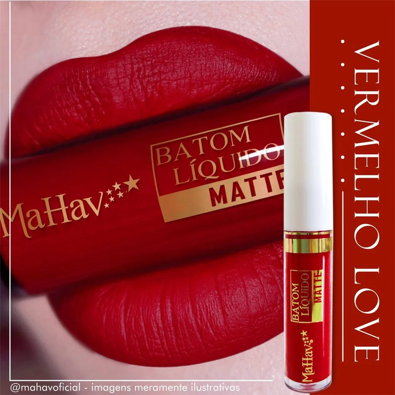 Batom Líquido Matte Mahav Touch Velvety | Alta Pigmentação e Toque Aveludado 💄