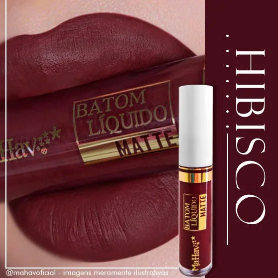 Batom Líquido Matte Mahav Touch Velvety | Alta Pigmentação e Toque Aveludado 💄