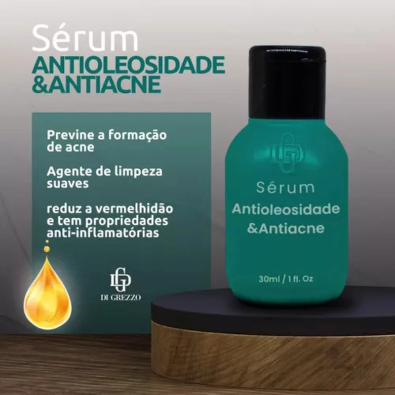Kit C/3 Sérum Facial Anti-Oleosidade e Antiacne Di Grezzo | Pele equilibrada e saudável todos os dias! ✨🧴