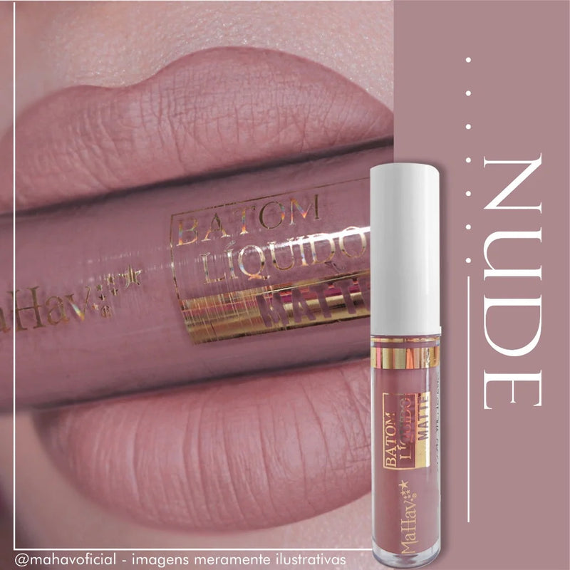 Batom Líquido Matte Mahav Touch Velvety | Alta Pigmentação e Toque Aveludado 💄