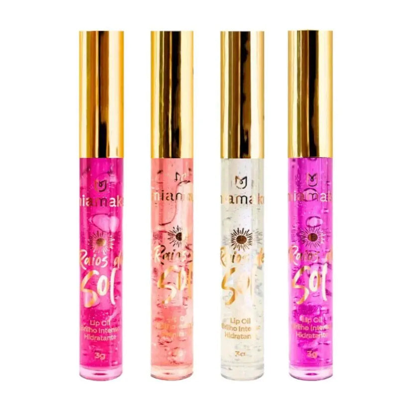 Kit com 4 Gloss labial Hidratantes Mia Make | Brilho e Hidratação em Cada Aplicação 💄✨