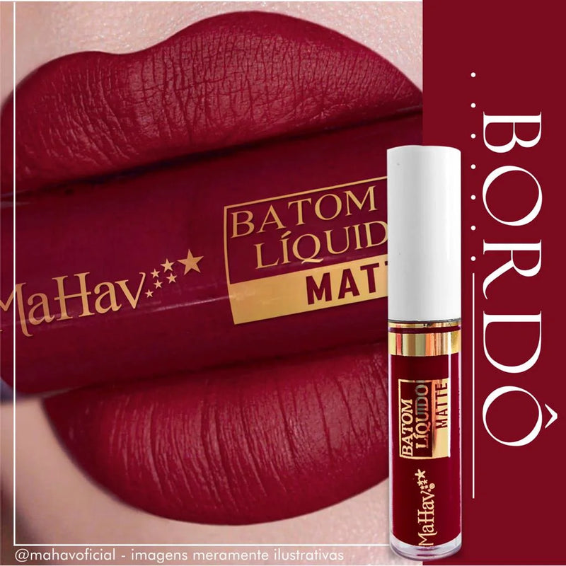 Batom Líquido Matte Mahav Touch Velvety | Alta Pigmentação e Toque Aveludado 💄